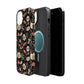 Blossom Elegance: Noir Garden Magnetic Tough iPhone Cases