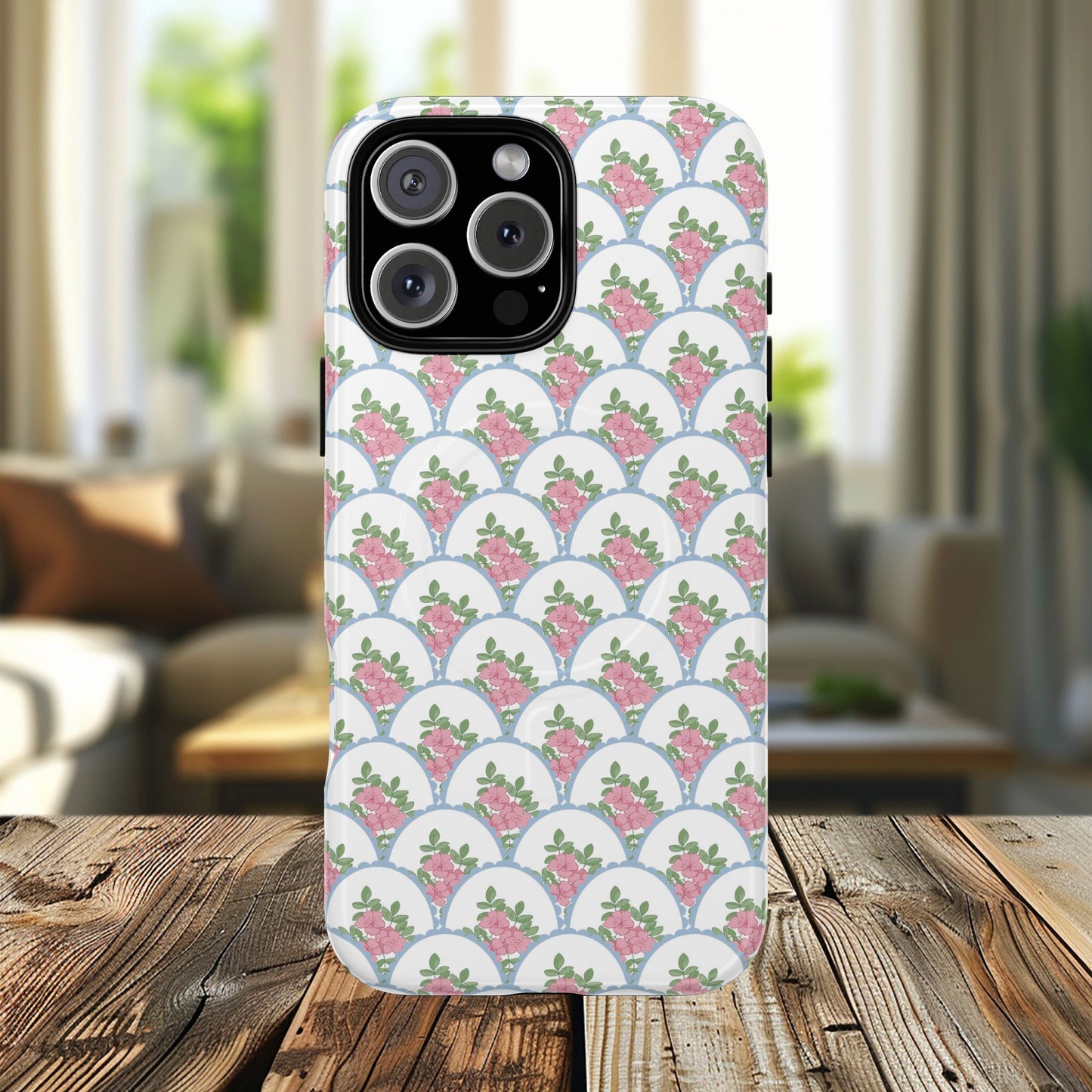 Garden Lace Scallop Tough iPhone Magnetic Cases - Chic iPhone Protection, Cute Mother’s Day Gift, Stylish Tech Accessory, Unique Gift for Her.