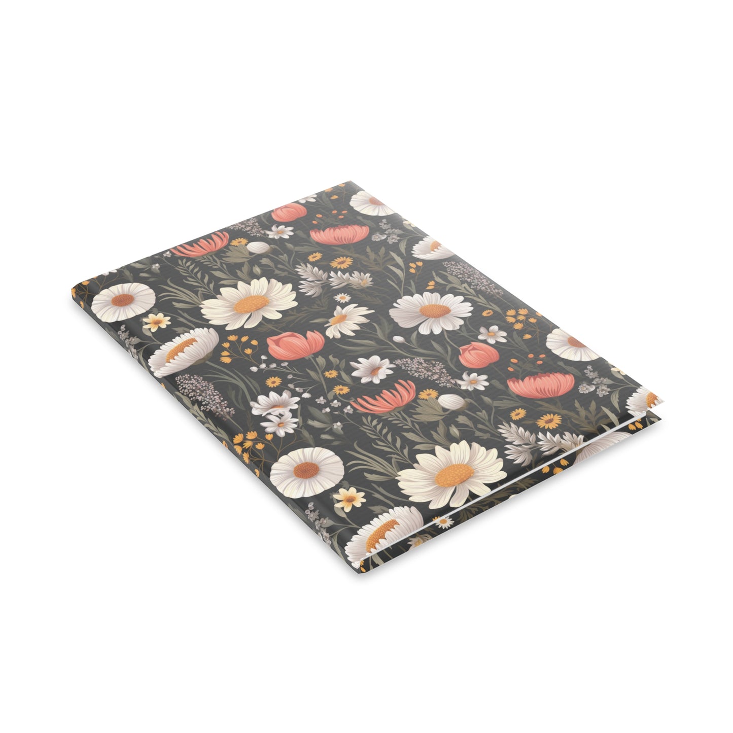 Blossom Elegance: Noir Garden Hardcover Notebook with Puffy Covers