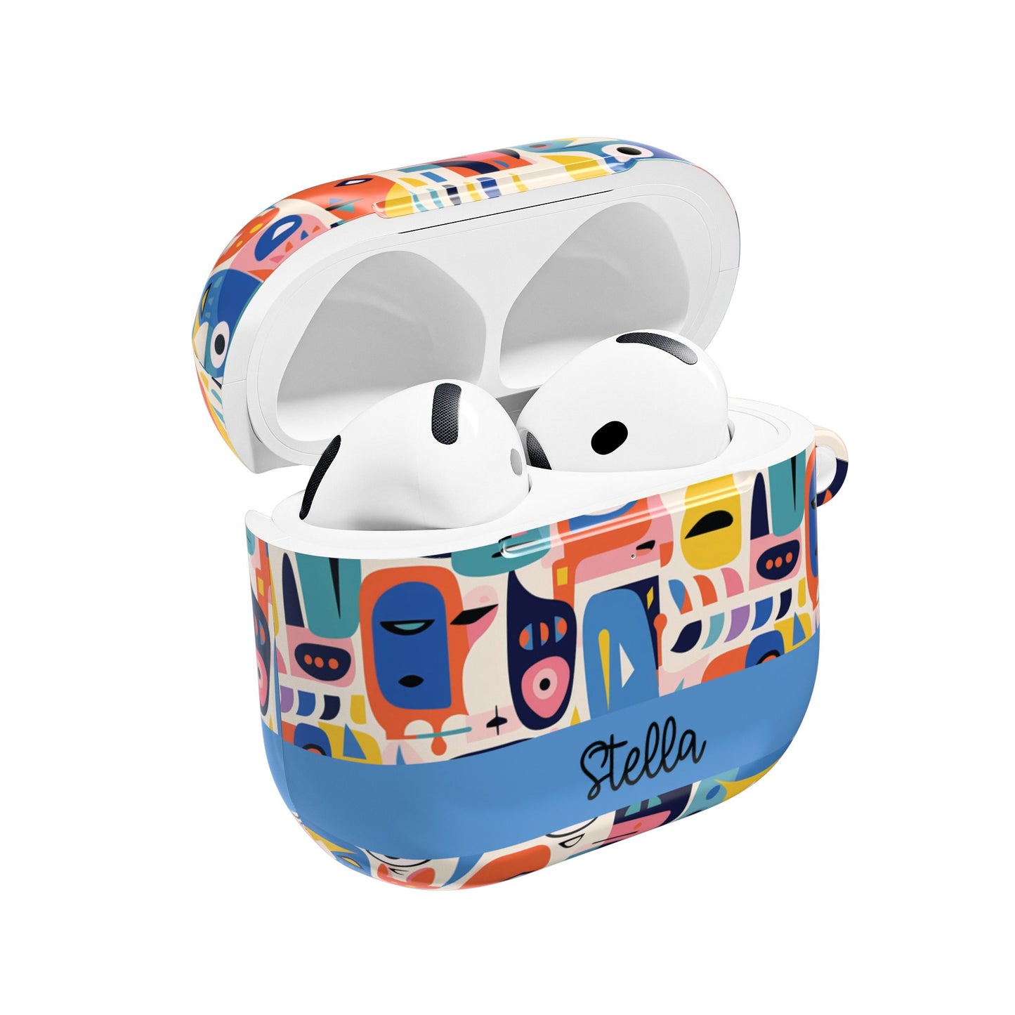 Personalized Abstract Art AirPod Case — Colorful Custom Name/Affirmation Design