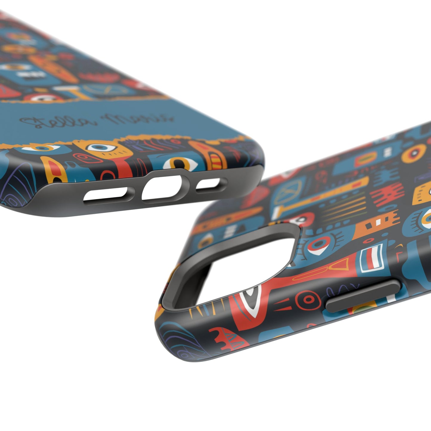 Personalized Colorful Abstract Faces Clear Impact-Resistant Case