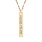 Engravable Vertical Bar Necklace — Personalized Name & Message Pendant