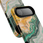 Magnetic iPhone Cases with Green Marble Design, Tough Magnetic Cases, iPhone Accessories, Gift for Her, Trendy iPhone Cover