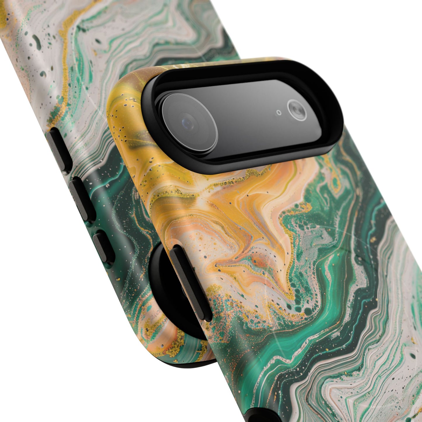 Magnetic iPhone Cases with Green Marble Design, Tough Magnetic Cases, iPhone Accessories, Gift for Her, Trendy iPhone Cover