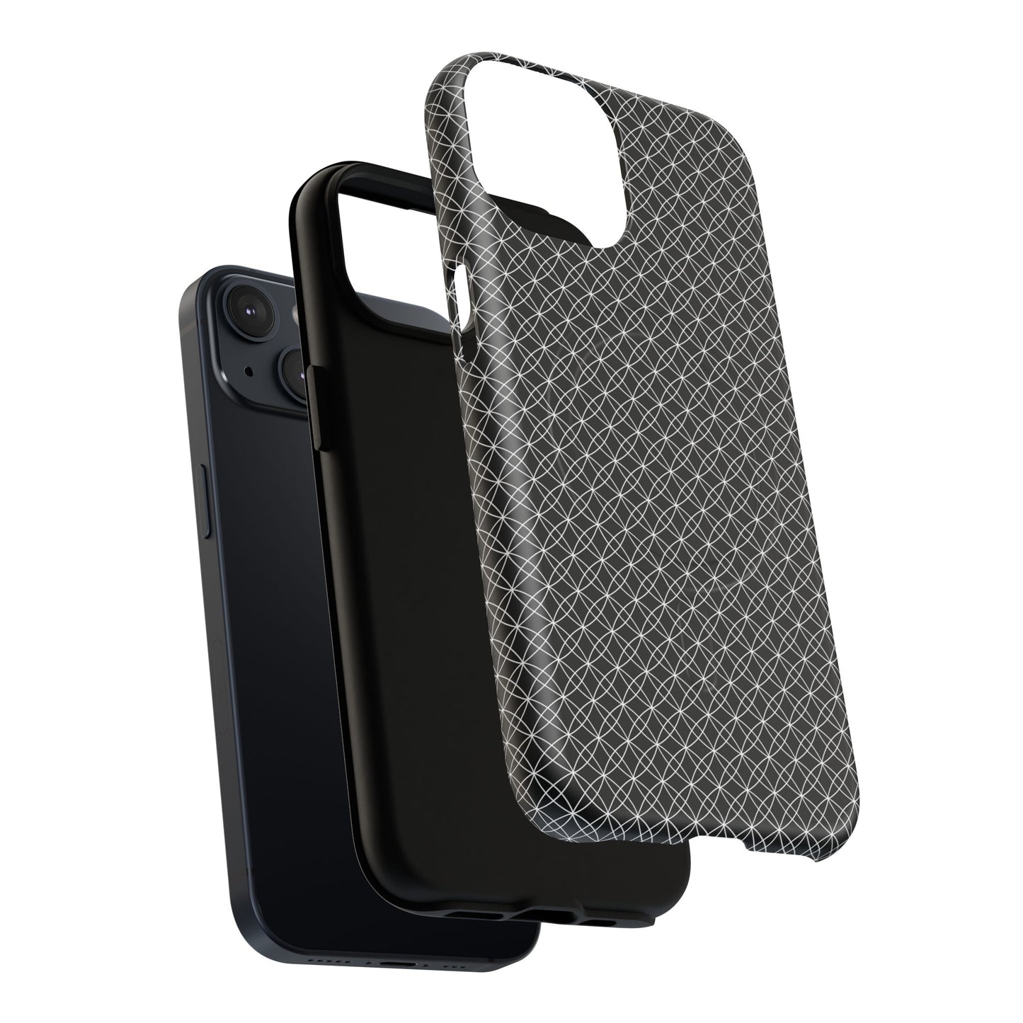 Urban Lattice Tough Magnetic iPhone Case, Stylish Protective Cover, Tech Gift for Him/Her, Durable Everyday Use, Trendy Mobile Accessories