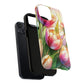 Tulip Glow Tough iPhone Magnetic Case, Floral Design, Spring Gift, Durable Protection, Smartphone Accessories, MagSafe Accessories, Stained Glass Tulip Gift