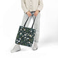 Daisy Delight Floral Canvas Tote Bag with 5-Color Straps | Eco-Friendly Shopping Bag