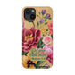 Floral Bible Verse Phone Case with Card Holder — "Let Your Light Shine" (Matthew 5:16)