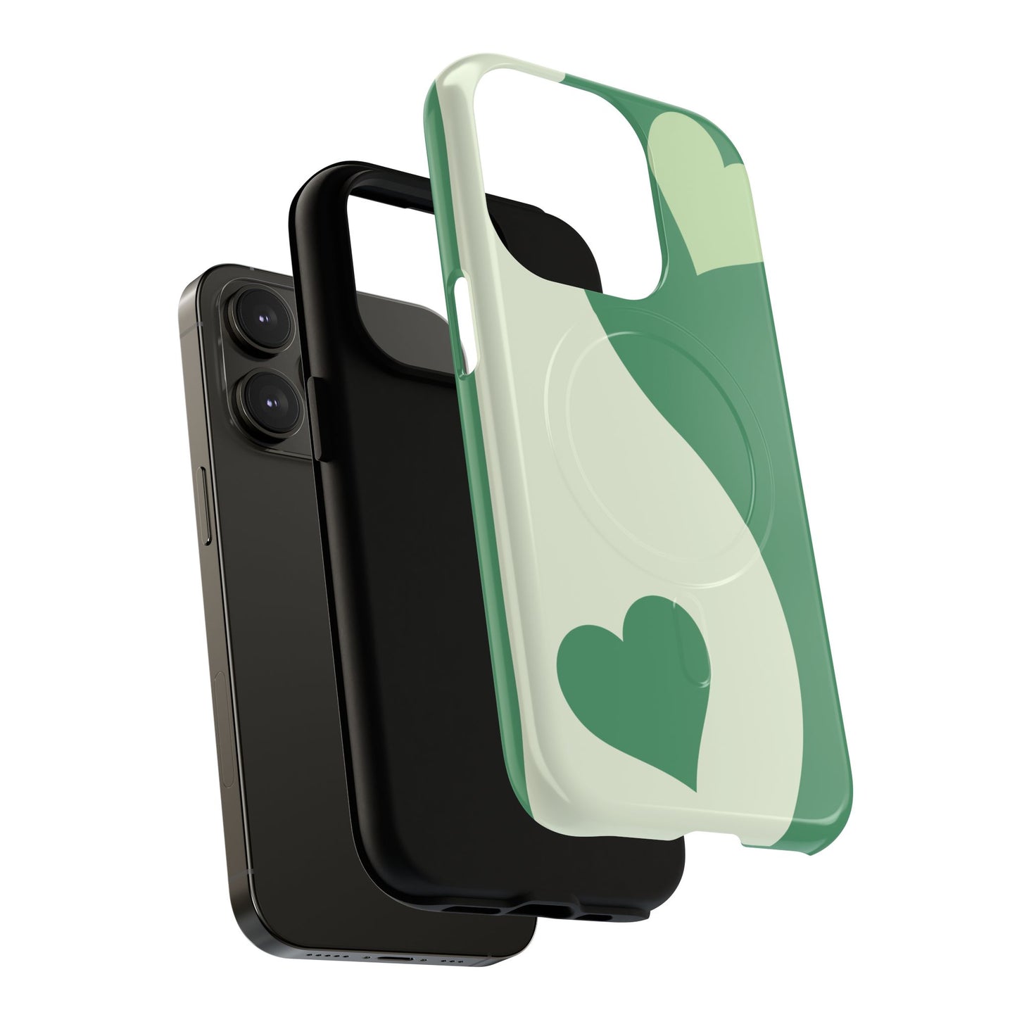 Tough Magnetic iPhone Case with Heart Design, Perfect for Gifts, Valentine's Day, Everyday Use, Stylish Protection, IPhone Cover