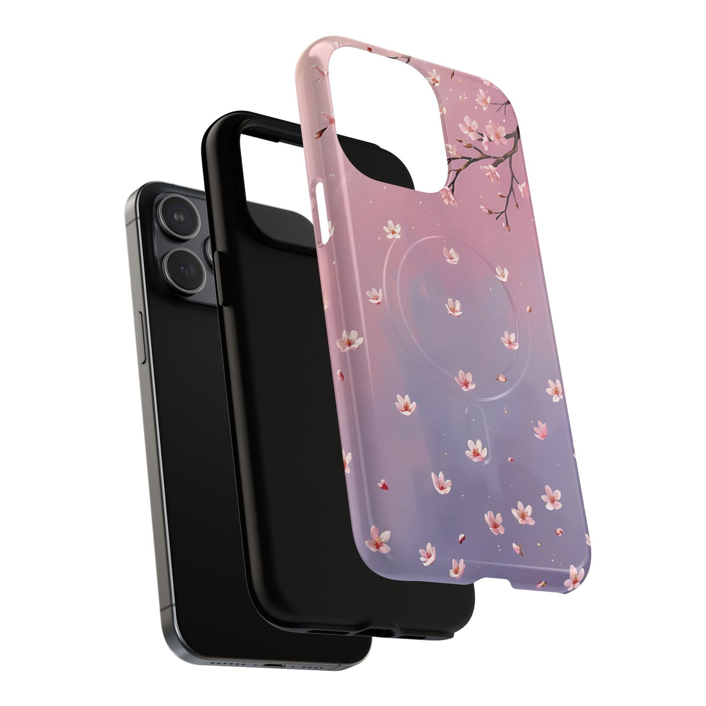 Tiny Cherry Blossom Floral Tough Magnetic Phone Cases, Durable Phone Cover, Floral Design Case, iPhone Protector, Cute Gift for Her