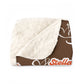 Personalized Name Sherpa Blanket — Cozy Brown Fleece Throw with Script Logo, Christmas Gifts, Gifts for Her/Him.