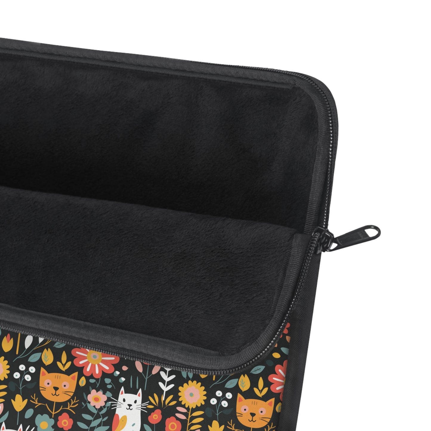 Whimsical Feline Garden Laptop Sleeve