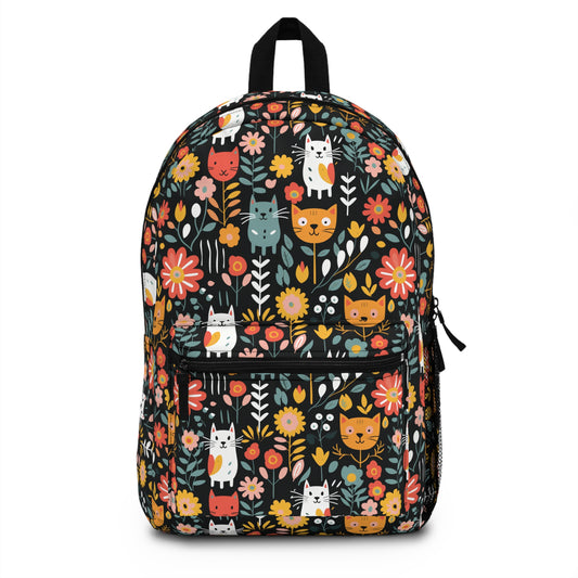 Whimsical Feline Garden Backpack