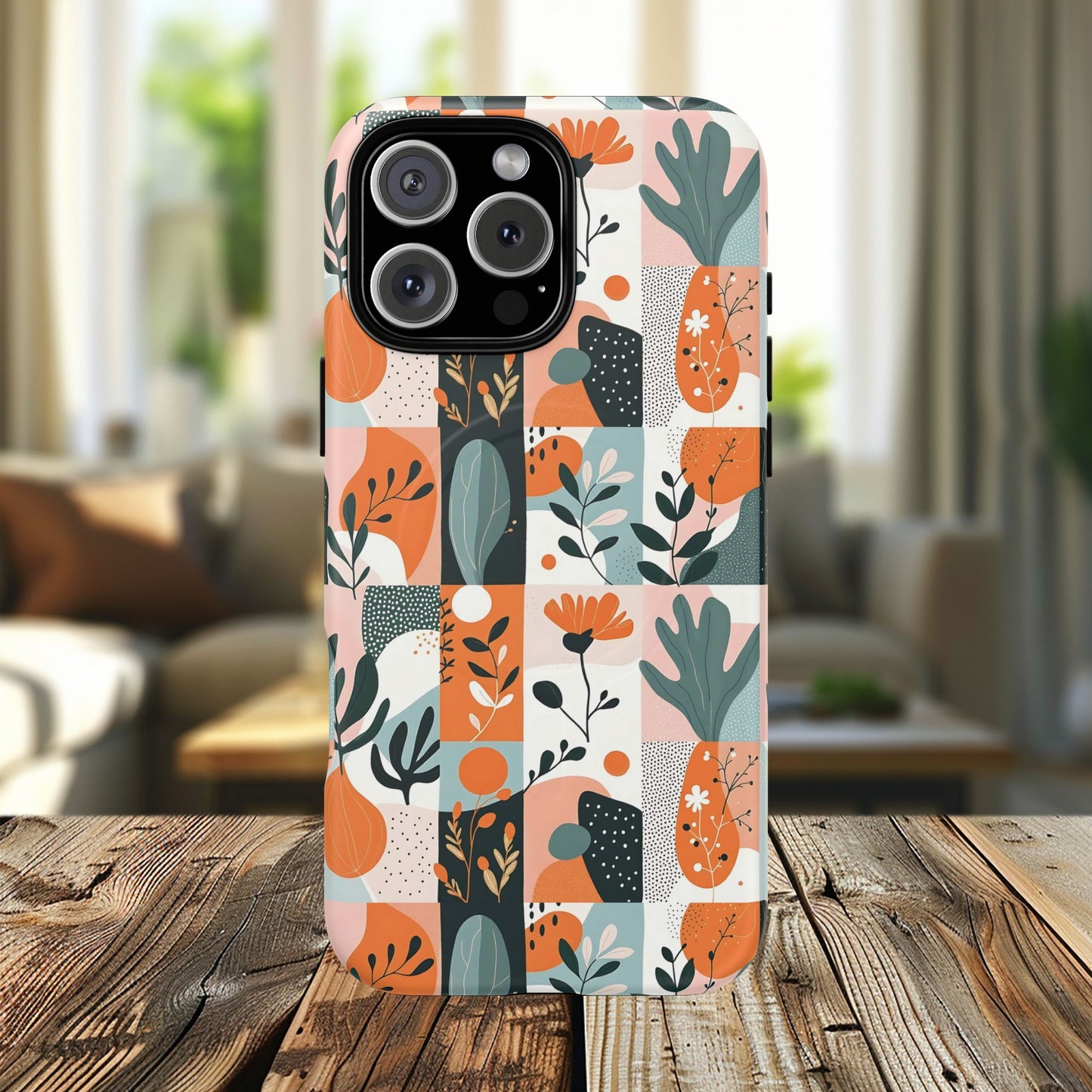 Botanical Bliss Tough Magnetic Phone Case, Durable Phone Cover, Gift for Her, Stylish Tech Accessory, Fall Vibes, Trendy Mobile Case
