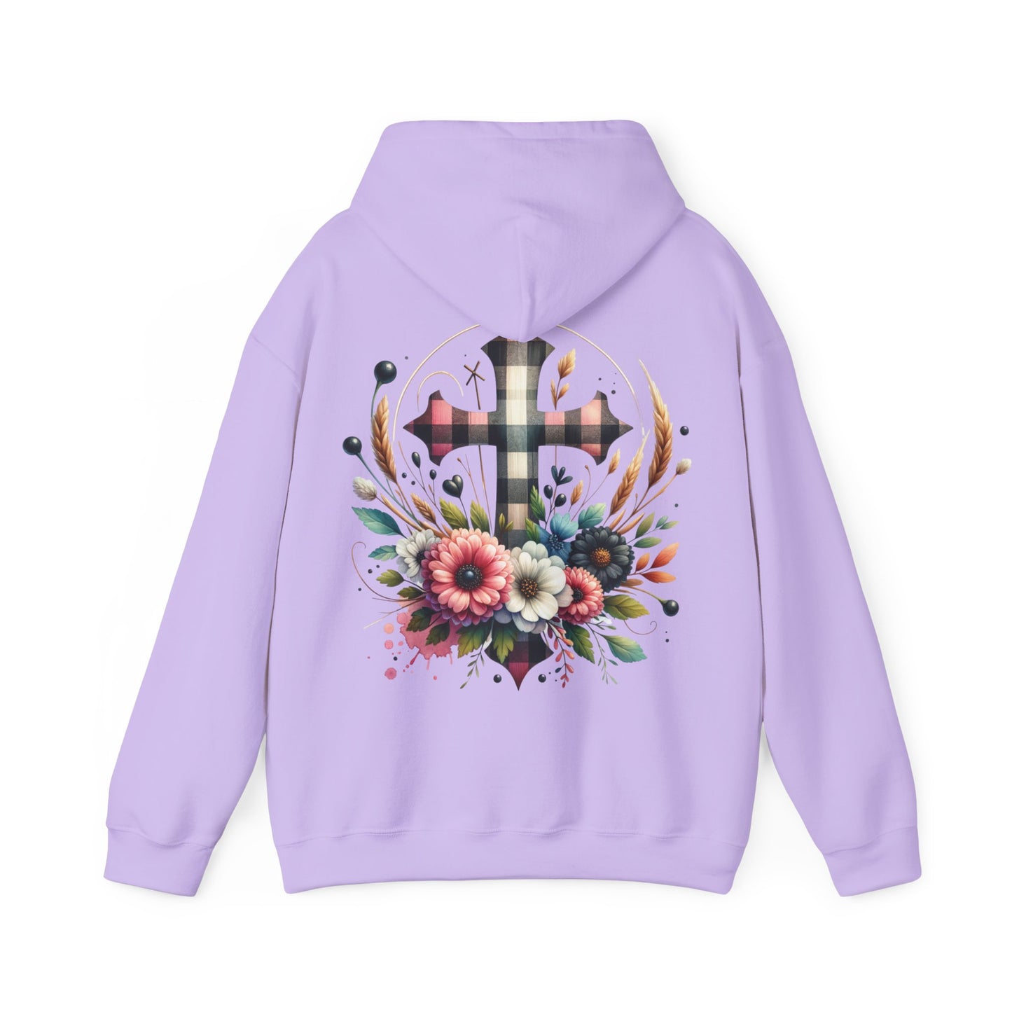 Faith and Floral Cross Unisex Gildan Hoodie Sweatshirt