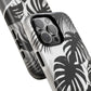Personalized Monochrome Monstera Tropical Phone Case - Tough Magnetic MagSafe® Cases, Gifts for Nature Lovers, Stylish Phone Accessories, Gifts for Her.