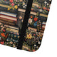 Book Stack Floral Flip iPhone and Samsung Phone Case — Vintage Library Wallet Cover.