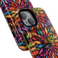 Prism Bloom Tough iPhone Magnetic Case, Stained Glass  MagSafe Cases, iPhone Accessory, Floral Design, Unique Gift, iPhone Protection