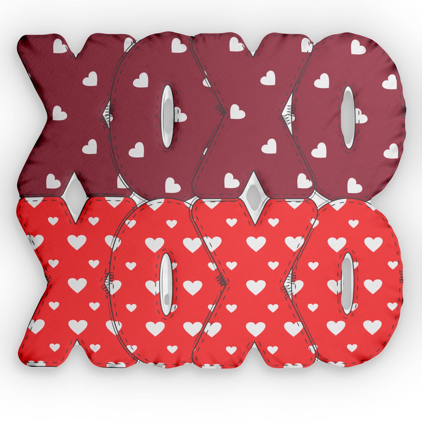 Custom XOXO Shaped Pillows