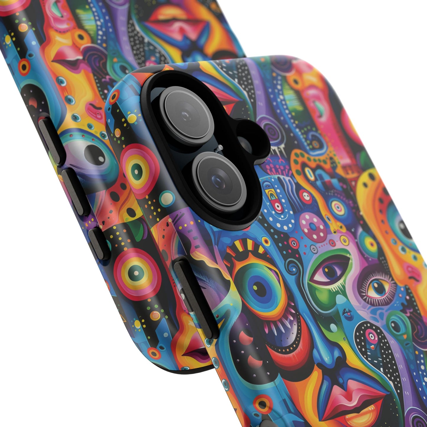 Psychedelic Visions Colorful Art iPhone Case - Tough Cases with Vibrant Abstract Design