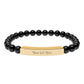 Engravable Natural Stone Stretch Bar Bracelet — Personalized Beaded Wristband