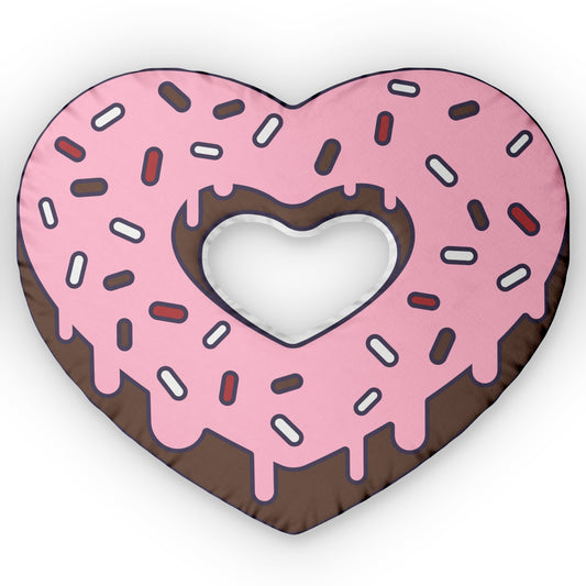 Custom HEART DONUT Shaped Pillows