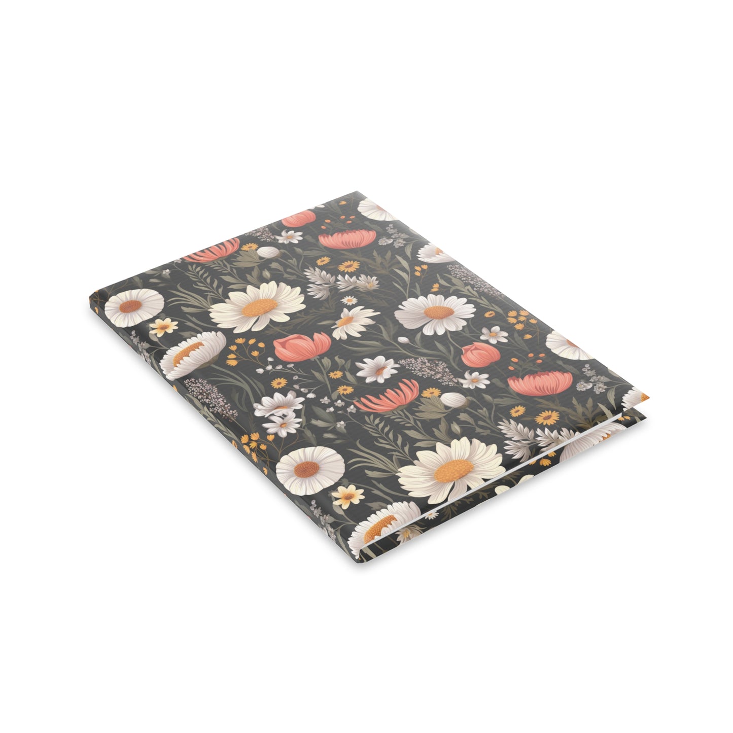 Blossom Elegance: Noir Garden Hardcover Notebook with Puffy Covers