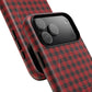 Tough Magnetic Phone Case - Red Plaid, Durable, Stylish Protection for iPhones, Gift for Outdoor Lovers, Unique Phone Cover