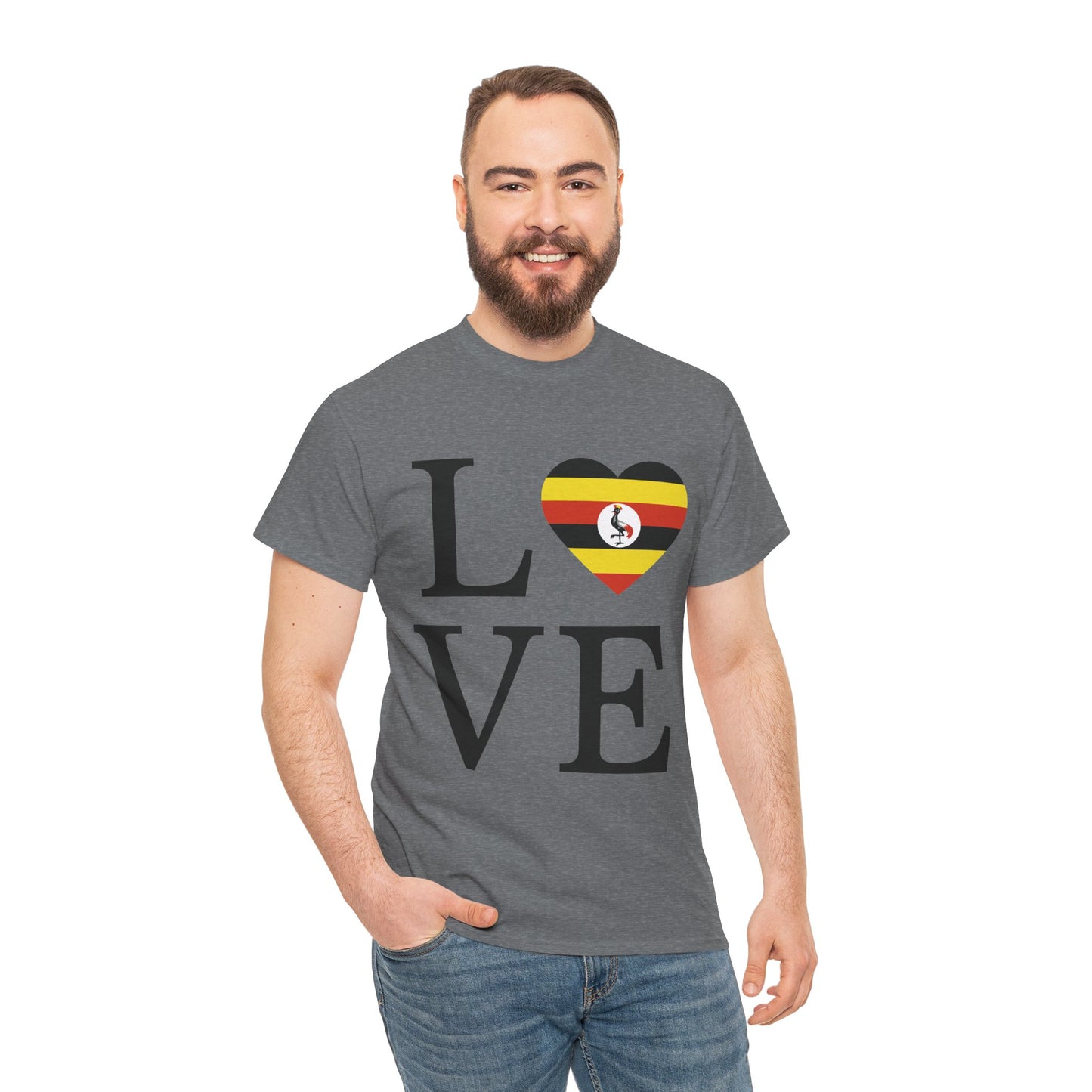 LOVE UGANDA Unisex Heavy Cotton Tee