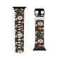 Blossom Elegance: Noir Garden Floral Pattern Apple Watch Band - Stylish & Comfortable