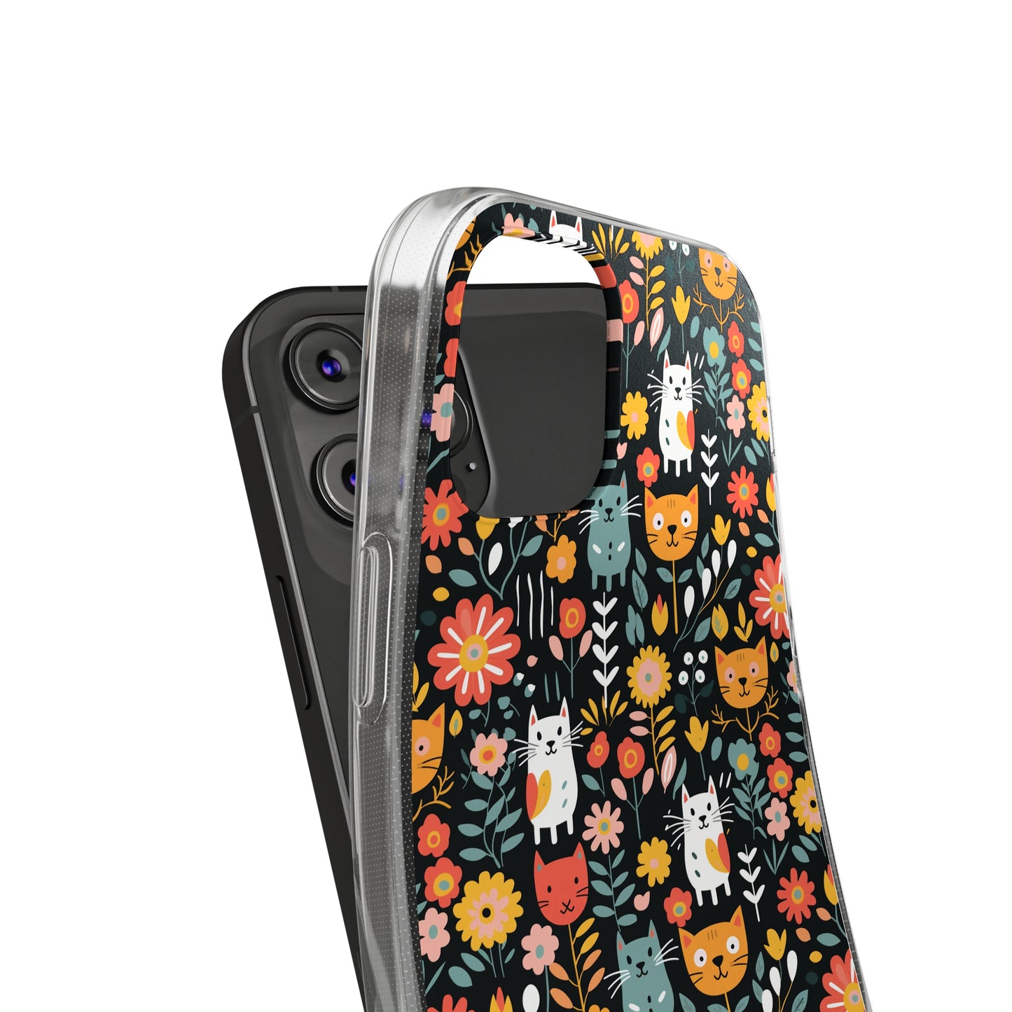 Whimsical Feline Garden Soft iPhone, Google and Samsung Cases