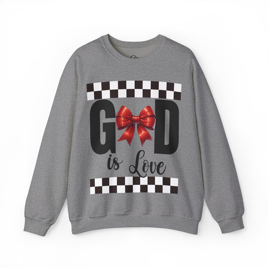 GOD is LOVE Unisex Heavy Gildan Blend™ Crewneck Sweatshirt.