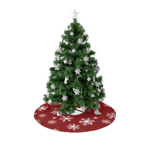 Red Snowflake Elegance Christmas Tree Skirts