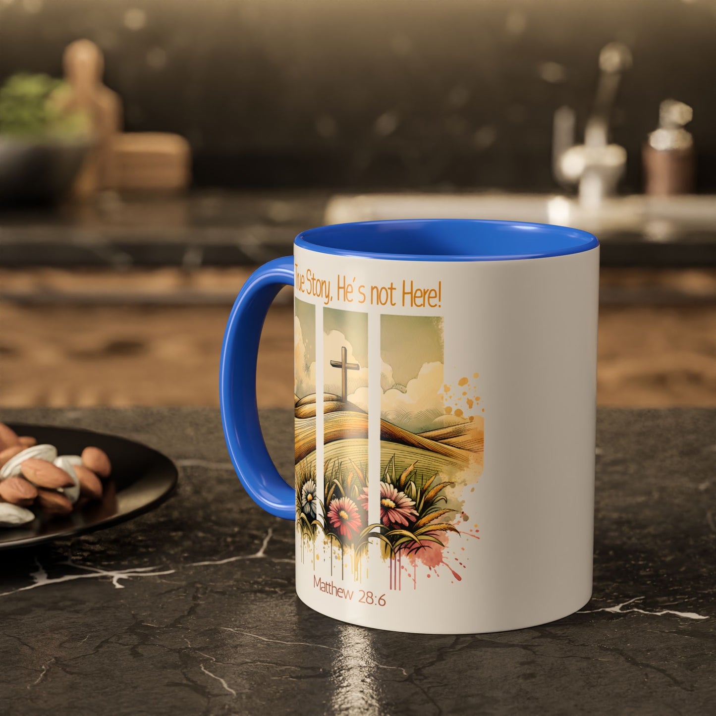 Inspirational Colorful Mug - True Story, He's Not Here! - Perfect for Gifting & Everyday Use