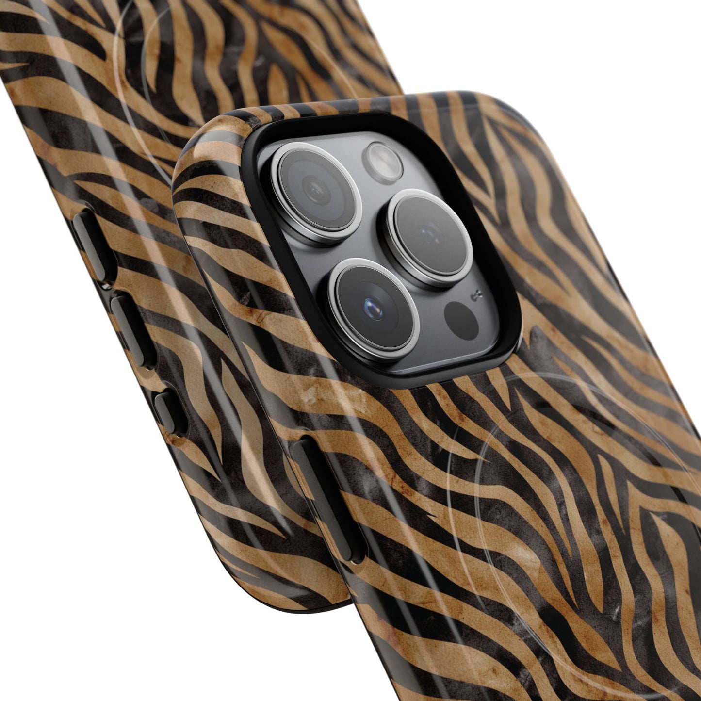 Tough Magnetic iPhone Case with Zebra Print, Stylish Protection for iPhones, Unique iPhone Accessory, Gift for Animal Lovers]
