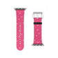 Pink Bow Coquette Watch Band ONLY — Cute Ribbon-Stripes Apple Watch Strap