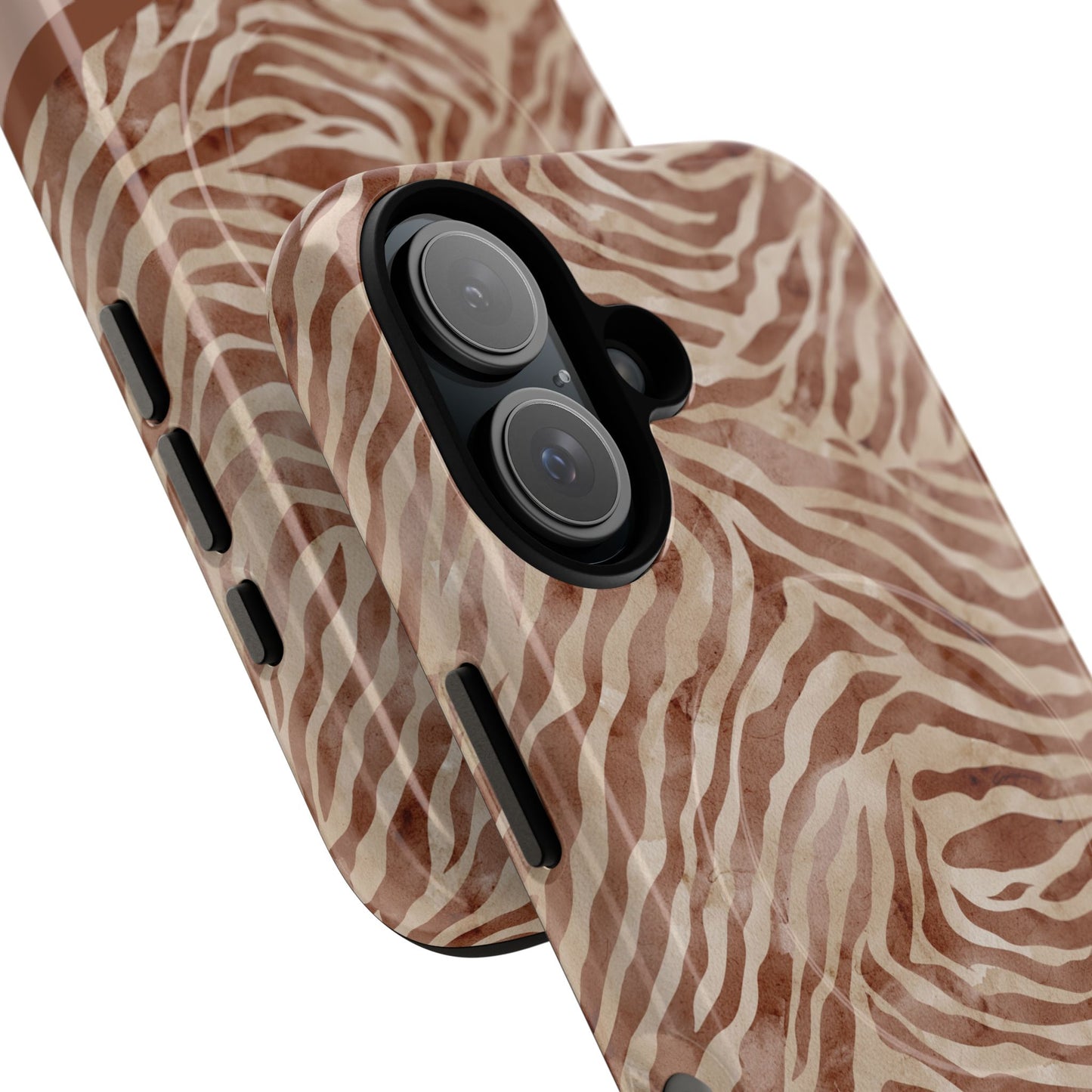 Personalized Zebra Print - Tough MagSafe® Magnetic Cases for Stylish Protection, Gifts for Wildlife Lovers, Trendy Accessories iPhone® 13, 14, iPhone 15, iPhone 16, iPhone 17, Pro, Pro Max, Plus Cases.