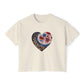 Floral Heart Women's Boxy Tee