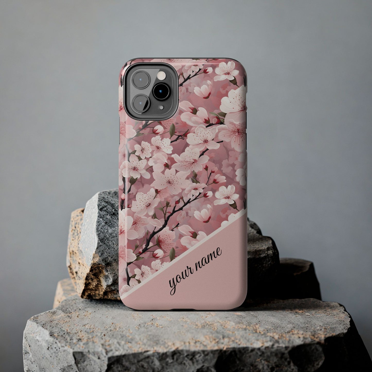 Personalized Cherry Blossom iPhone and Samsung Tough Phone Cases