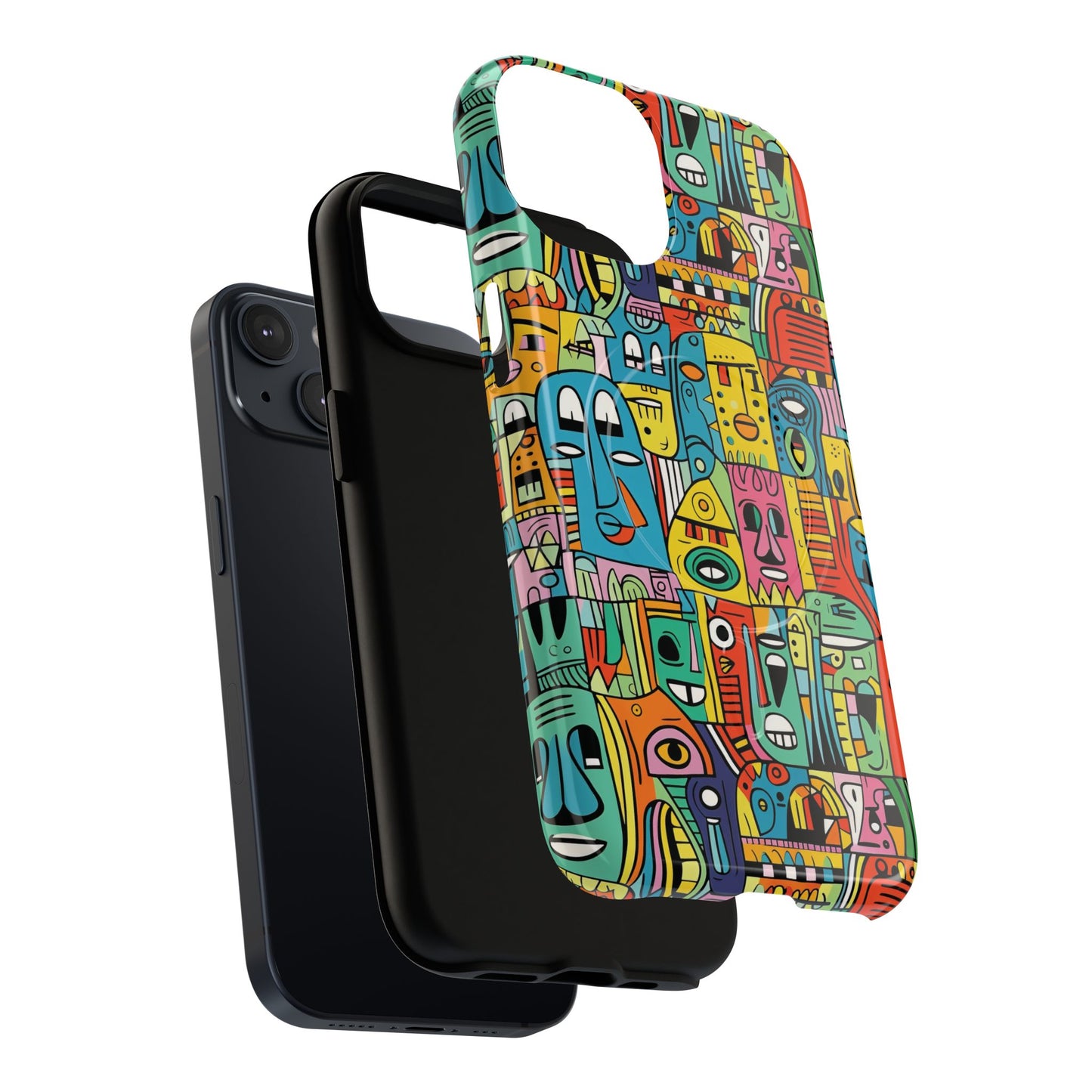 Vibrant Art Magnetic Phone Case, Colorful Protector, Unique iPhone Case, Gift for Artists, Trendy Tech Accessory