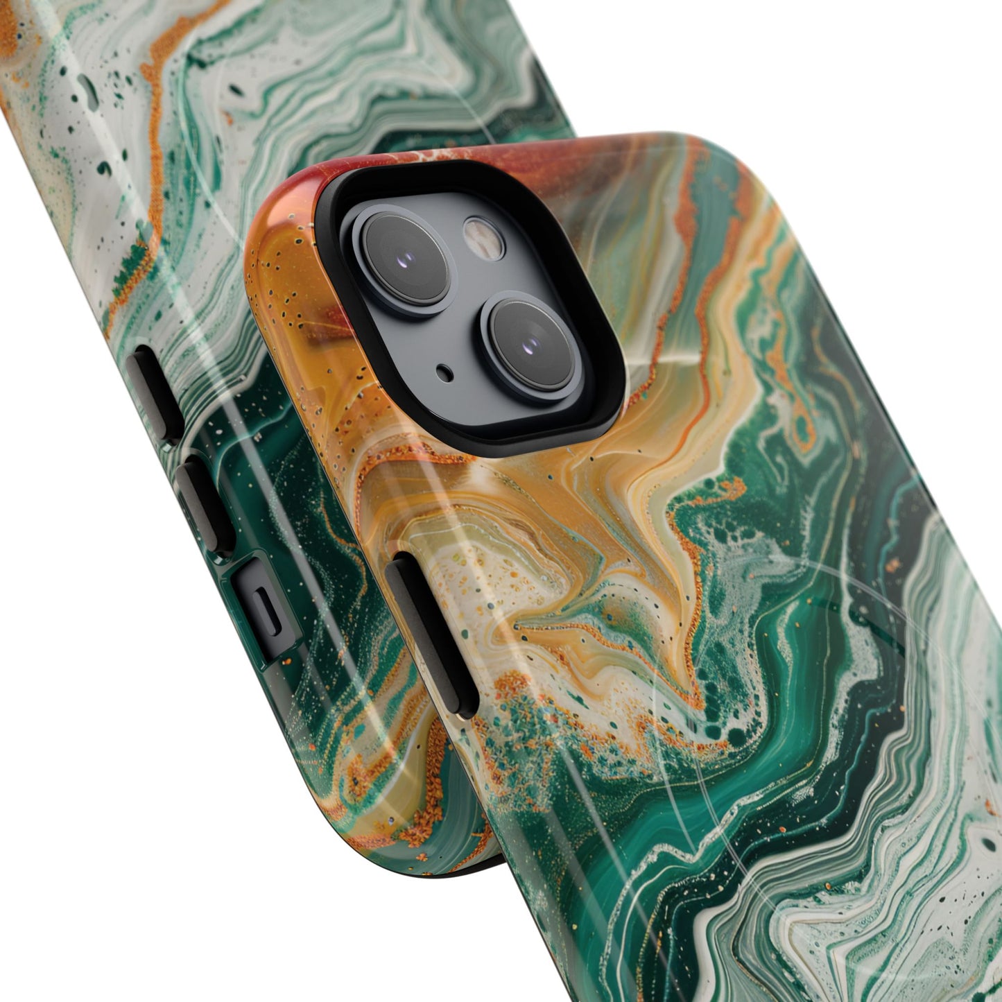Stylish Tough Acrylic Magnetic iPhone Cases for Everyday Protection, Marble Design, Unique Gifts for Tech Lovers, Holiday Essentials