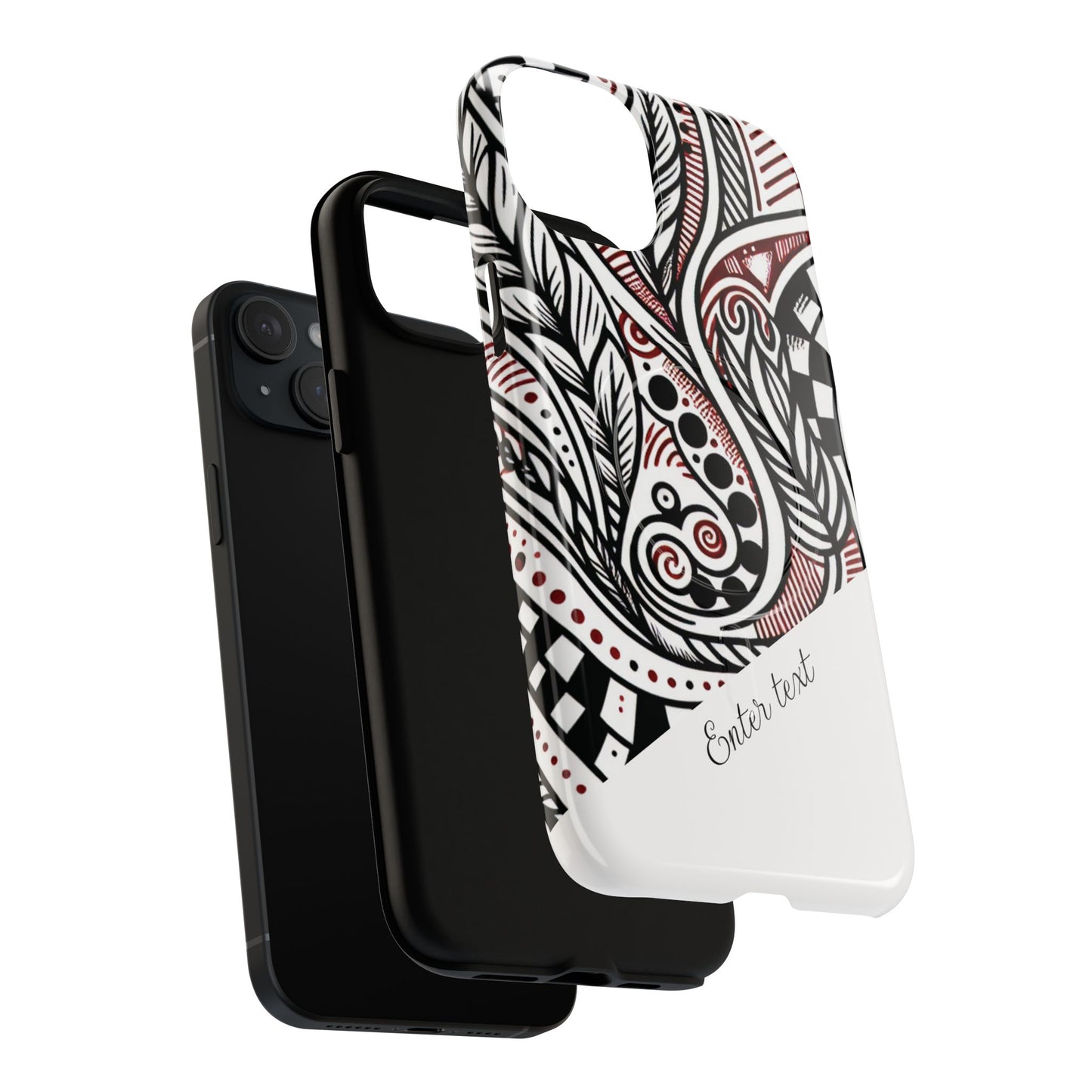 InkWhirl Fusion Stylish Tough Magnetic iPhone Case,  Unique Design, Gift for Him/Her, Trendy Accessory, Artist Collaboration, Durable Protection,Magsafe iPhone case