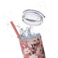 Cherry Blossom Skinny Tumbler with Straw - 20oz Floral Drinkware