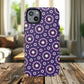Violet Nova Bloom Stylish Tough Magnetic iPhone Case, Purple Floral iPhone Cover, Durable Cell iPhone Protector, Gift for Her, Mother's Gift