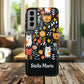 Personalized Whimsical Feline Garden Tough Phone Case — Custom Name iPhone & Samsung