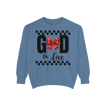 GOD is LOVE Unisex Comfort Colors Garment-Dyed Sweatshirt