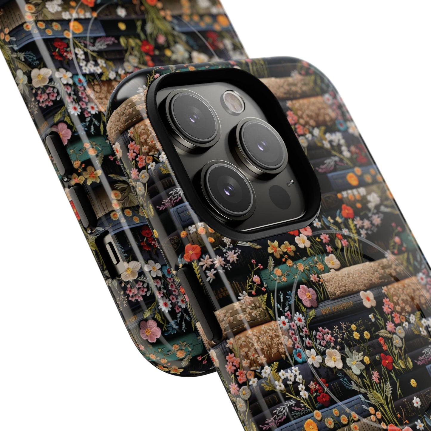 Floral Library Dreams Tough iPhone Magnetic Cases, Stylish Protective Cover, Customizable Gift for Nature Lovers, Festive Accessory for iPhone