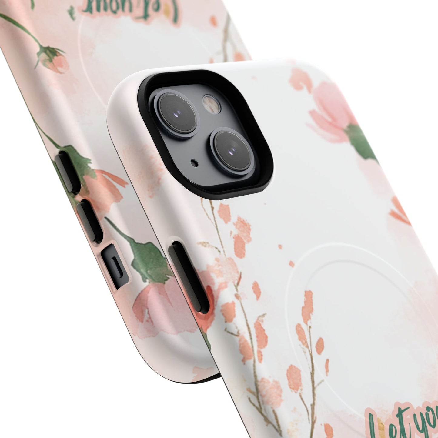 Let your Light Shine Matthew 5:16, Inspirational Gift, Tough iPhone Magnetic Case Scripture, Floral Bible Verse, MagSafe® iPhone® Tough Case, iPhone 14, iPhone 15, iPhone 16, Pro, Pro Max, Plus.
