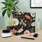 Blossom Elegance: Noir Garden Cotton Cosmetic Bag