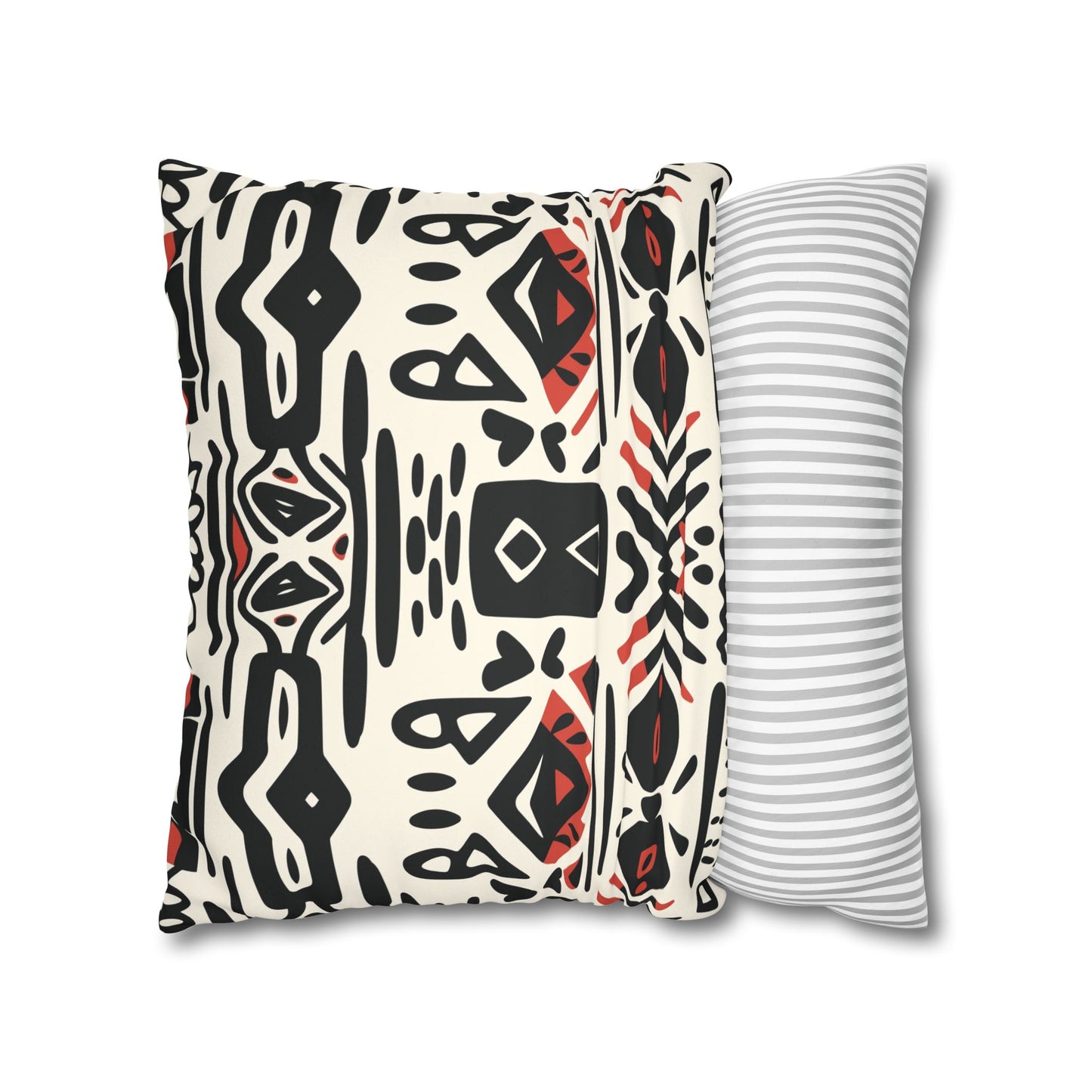 Tribal Harmony Faux Suede Square Pillowcase